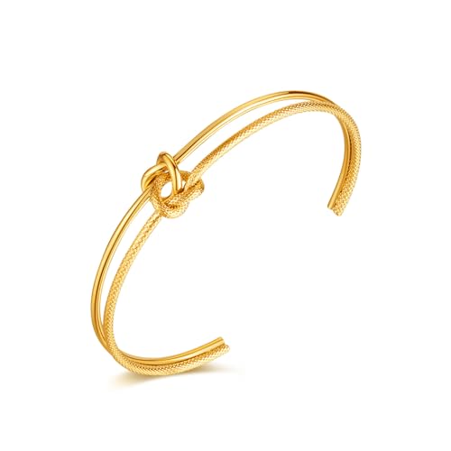 xiangyangyang Knotenarmband Aus Edelstahl Für Damen,Gold von xiangyangyang