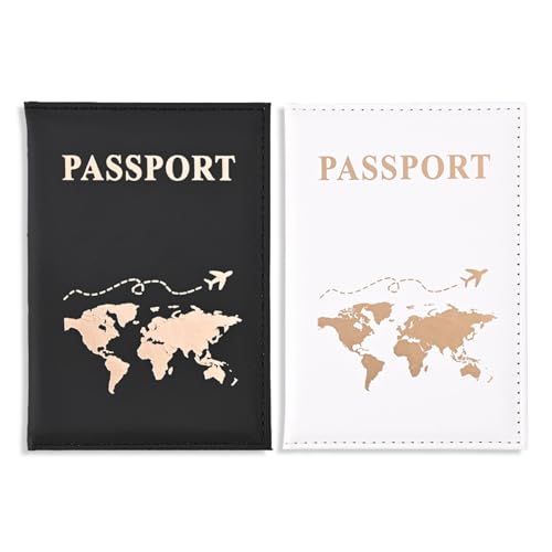 2 Stück ReisepasshüLle,Passport Hülle,Reisepass Travel Case,Cover Holder Passhülle,Reisezubehör Wallet Accessories Essentials,für Geschenk Pass Reise,Reiseutensilien Reisepasshüllen Schutzhülle von xianshi