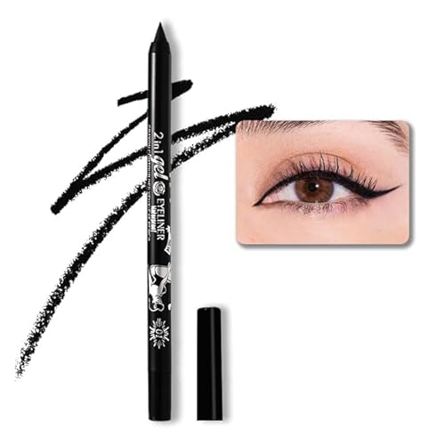 机翻 · 通用领域 Colorful Gel Glitter Eyeliner, Wasserdichte Perle Augenschartenstift Metallic Glitter Eye Liner Bleistift für Frauen, Eye Liners & Shadow Pencil Eye Make-up (01# schwarz) von xiao