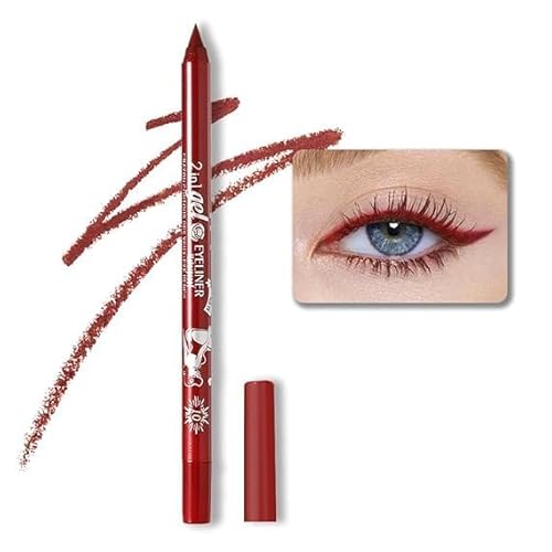 机翻 · 通用领域 Colorful Gel Glitter Eyeliner, Wasserdichte Perle Augenschartenstift Metallic Glitter Eye Liner Bleistift für Frauen, Eye Liners & Shadow Pencil Eye Make-up (10# Rot) von xiao