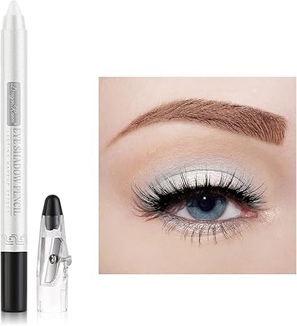 Crayon wasserdicht Eyeshadow Stick, Shimmer Cream Eyeshadow Bleistift, dauerhaft wasserdicht und nicht blühend Pearlescent Eyeliner (1# Perlenweiß) von xiao