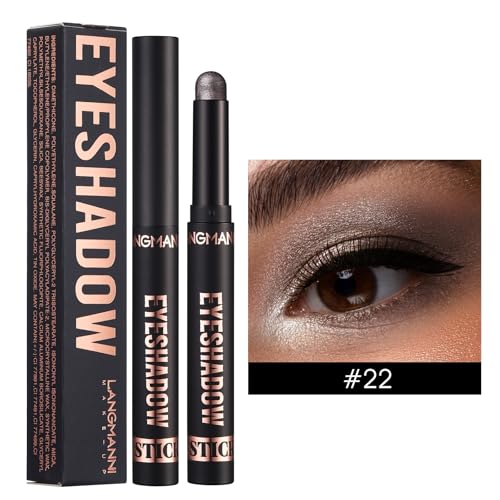 Crayon wasserdicht Eyeshadow Stick, Shimmer Cream Eyeshadow Bleistift, dauerhaft wasserdicht und nicht blühend Pearlescent Eyeliner (22#) von xiao