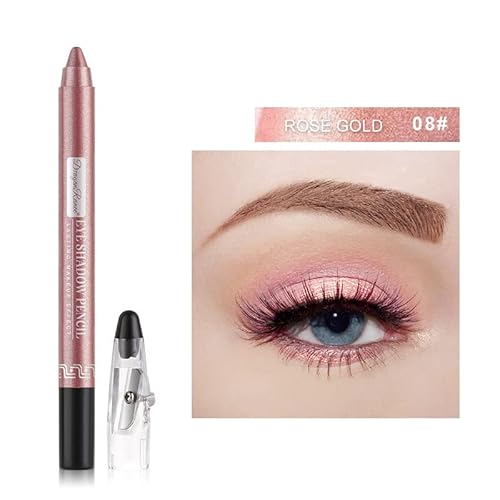 Crayon wasserdicht Eyeshadow Stick, Shimmer Cream Eyeshadow Bleistift, dauerhaft wasserdicht und nicht blühend Pearlescent Eyeliner (8# Perlenpulver) von xiao