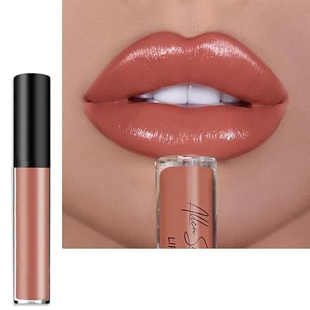 Creme Lip Gloss, langlebige Feuchtigkeitsspendende Samt Lippenstift, wasserdicht, nicht verblassend (02#) von Xiao