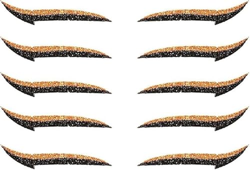 Eyeliner Aufkleber Glitter Eyeliner Aufkleber Instant Adhesive Eye Line Streifen wiederverwendbarer Eyeshadow (Blau, 10 Paare) von xiao
