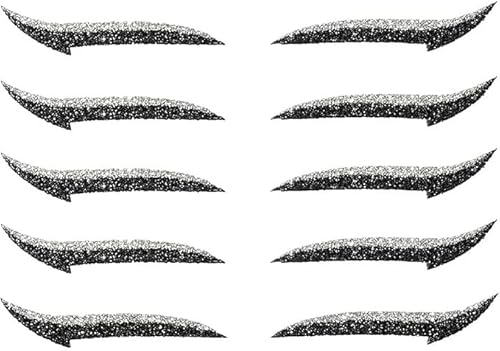Eyeliner Aufkleber Glitter Eyeliner Aufkleber Instant Adhesive Eye Line Streifen wiederverwendbarer Eyeshadow (Lila, 5 Paare) von xiao