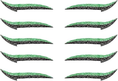 Eyeliner Aufkleber Glitter Eyeliner Aufkleber Instant Adhesive Eye Line Streifen wiederverwendbarer Eyeshadow (Orange, 15 Paare) von xiao