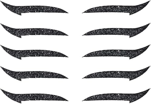 Eyeliner Aufkleber Glitter Eyeliner Aufkleber Instant Adhesive Eye Line Streifen wiederverwendbarer Eyeshadow (Rot, 5 Paare) von xiao