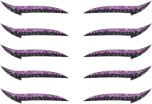Eyeliner Aufkleber Glitter Eyeliner Aufkleber Instant Adhesive Eye Line Streifen wiederverwendbarer Eyeshadow (schwarz, 5 Paare) von xiao
