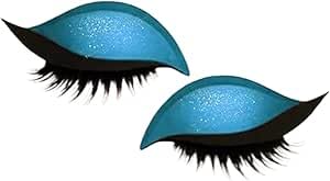 Eyeliner Sticker, Eyeliner Sticker with Eyelashes 4 Pair Eyelash Sticker Reusable Eyelid and Eyelash Sticker Makeup (Blau) von xiao