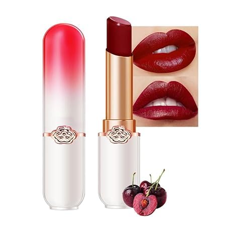 Strawberry Blueberry tinted Lip Balms,Pfirsich Farbe wechselnder Lippenstift,Feuchtigkeitscreme Langlebige Lippenpflege Lippenstift Magic Lip Gloss Lip Tint (1pc Kirsche) von Xiao