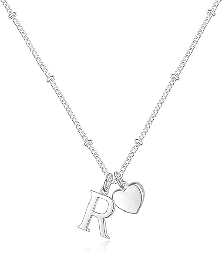 xiao Anfangs Halsketten für Frauen, feine Buchstaben Halskette personalisierte winzige Anfangs Anhänger Halskette Monogramm niedliche Buchstaben Name Choker Halsketten (F) von xiao