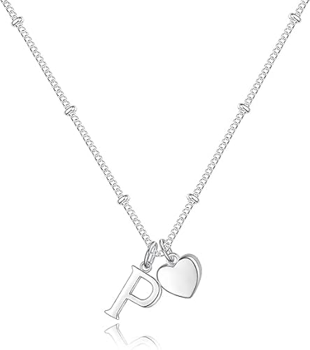 xiao Anfangs Halsketten für Frauen, feine Buchstaben Halskette personalisierte winzige Anfangs Anhänger Halskette Monogramm niedliche Buchstaben Name Choker Halsketten (O) von xiao