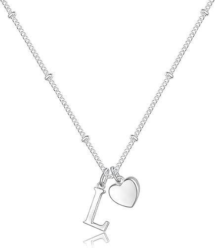 xiao Anfangs Halsketten für Frauen, feine Buchstaben Halskette personalisierte winzige Anfangs Anhänger Halskette Monogramm niedliche Buchstaben Name Choker Halsketten (P) von xiao