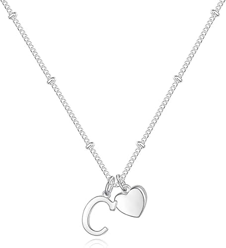 xiao Anfangs Halsketten für Frauen, feine Buchstaben Halskette personalisierte winzige Anfangs Anhänger Halskette Monogramm niedliche Buchstaben Name Choker Halsketten (U) von xiao