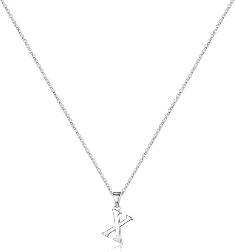 xiao Anfangs Halsketten für Frauen, feine Buchstaben Halskette personalisierte winzige Anfangs Anhänger Halskette Monogramm niedliche Buchstaben Name Choker Halsketten (U) von xiao