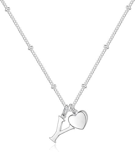 xiao Anfangs Halsketten für Frauen, feine Buchstaben Halskette personalisierte winzige Anfangs Anhänger Halskette Monogramm niedliche Buchstaben Name Choker Halsketten (X) von xiao