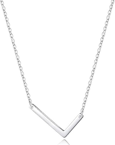 xiao Sterling Silber Seitenseiten anfängliche Halsketten für Frauen, zarte Buchstabe Halskette personalisierte winzige anfängliche Anhänger (G) von xiao