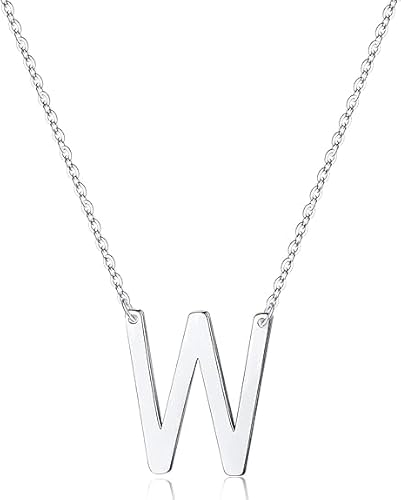 xiao Sterling Silber Seitenseiten anfängliche Halsketten für Frauen, zarte Buchstabe Halskette personalisierte winzige anfängliche Anhänger (J) von xiao