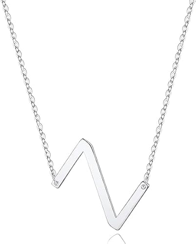 xiao Sterling Silber Seitenseiten anfängliche Halsketten für Frauen, zarte Buchstabe Halskette personalisierte winzige anfängliche Anhänger (O) von xiao