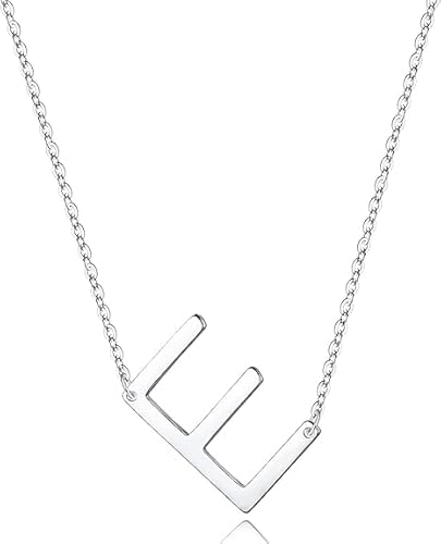 xiao Sterling Silber Seitenseiten anfängliche Halsketten für Frauen, zarte Buchstabe Halskette personalisierte winzige anfängliche Anhänger (X) von xiao