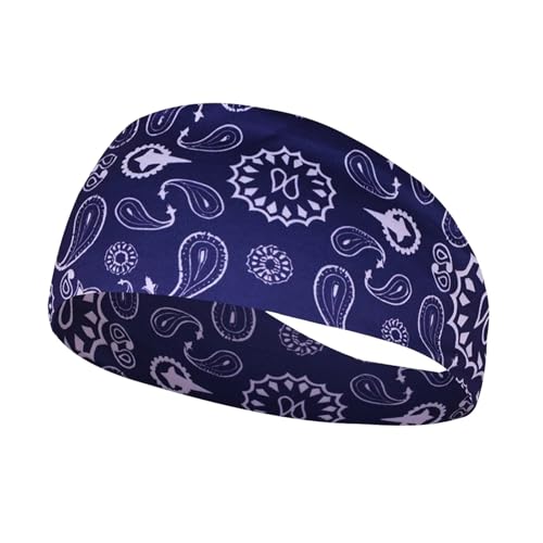 1pc Sport Haarbänder Elastische Yoga Haarbänder Absorbieren Schweiß Stirnband Frauen Männer Laufen Fitness Turban Outdoor Gym Kopf Wrap(Dark blue) von xiaopang