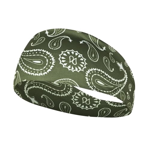 1pc Sport Haarbänder Elastische Yoga Haarbänder Absorbieren Schweiß Stirnband Frauen Männer Laufen Fitness Turban Outdoor Gym Kopf Wrap(Dark green) von xiaopang