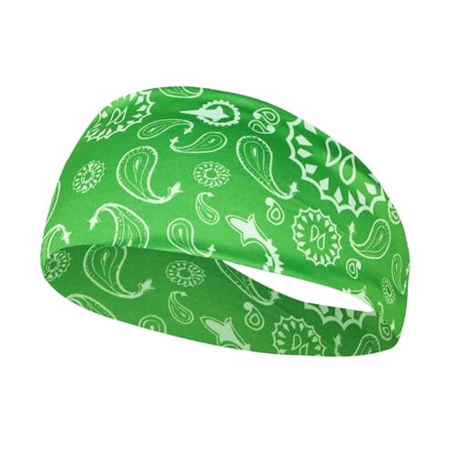 1pc Sport Haarbänder Elastische Yoga Haarbänder Absorbieren Schweiß Stirnband Frauen Männer Laufen Fitness Turban Outdoor Gym Kopf Wrap(Green) von xiaopang