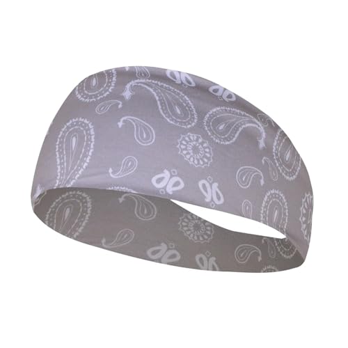 1pc Sport Haarbänder Elastische Yoga Haarbänder Absorbieren Schweiß Stirnband Frauen Männer Laufen Fitness Turban Outdoor Gym Kopf Wrap(Grey) von xiaopang