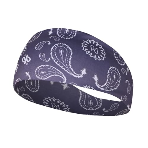 1pc Sport Haarbänder Elastische Yoga Haarbänder Absorbieren Schweiß Stirnband Frauen Männer Laufen Fitness Turban Outdoor Gym Kopf Wrap(Navy blue) von xiaopang