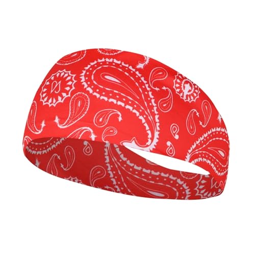 1pc Sport Haarbänder Elastische Yoga Haarbänder Absorbieren Schweiß Stirnband Frauen Männer Laufen Fitness Turban Outdoor Gym Kopf Wrap(Red) von xiaopang