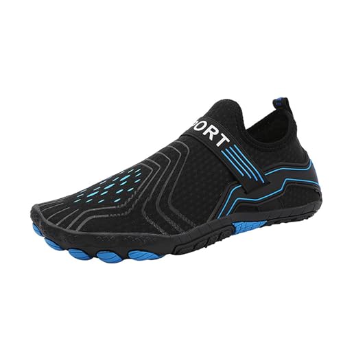 xiongwei La Trainer Damenschuhe Leichte Badeschuhe für Damen und Herren, Tauch- und Strandschuhe, Outdoor-Barfuß-Tauchschuhe, Schwimmen, Waten, Strandschuhe, Regenstiefel Maus Damen Schuhe (Black, 45) von xiongwei