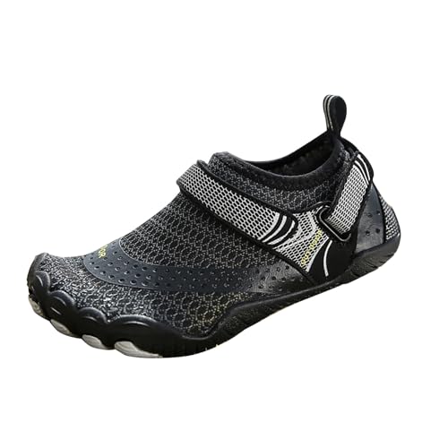 xiongwei Schuhe Damen Wasserfest Leichte Badeschuhe für Damen und Herren, Tauch- und Strandschuhe, Outdoor-Barfuß-Tauchschuhe, Schwimmen, Waten, Strandschuhe, Mantel Damen Winter Schwarz (Black, 35) von xiongwei