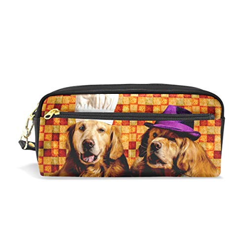 Hengpai Federmäppchen mit lustigem Hundemotiv, Motiv: Golden Retriever, Kosmetiktasche, Make-up-Tasche, Schüler-Stifttasche von xiongying