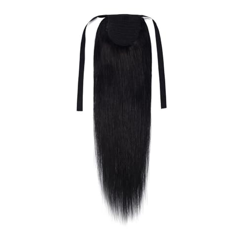 16-26 Zoll gerade Pferdeschwanzverlängerung Kordelzug Pferdeschwanz 100% Echthaarverlängerung Naturschwarz Clip-in-Pferdeschwanz-Haarteil for Frauen Für den täglichen Gebrauch(26inches) von xiuling4568