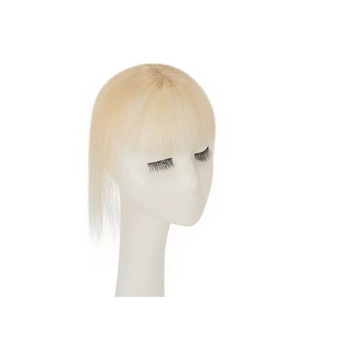 4x6 cm Pony Air Bang Echthaar-Topper Natürlicher Haaransatz for Frauen Clip-In-Haarteile 10 g Leichter Pony 10" Haarverlängerungen(Bleach Blonde) von xiuling4568
