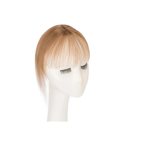 4x6 cm Pony Air Bang Echthaar-Topper Natürlicher Haaransatz for Frauen Clip-In-Haarteile 10 g Leichter Pony 10" Haarverlängerungen(Light Brown) von xiuling4568