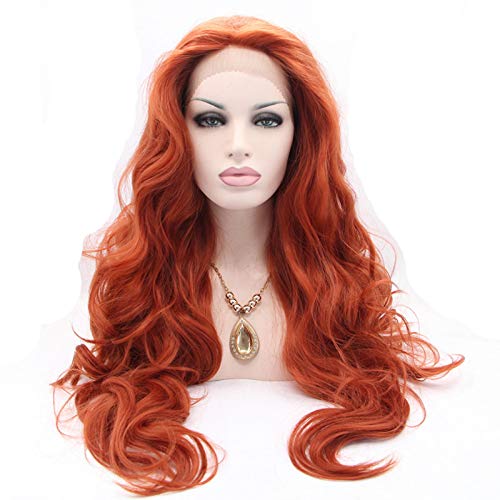 Xiweiya Perücken 360#Color Drag Queen, Rotbraun, lang, gewellt, synthetisches Kupfer, rote Lace-Front, hitzebeständige Faser-Perücke Xiweiya Perücken 360#Color Drag Queen, Rotbraun, lang, gewellt, synthetisches Kupfer, rote Lace-Front, hitzebeständige Faser-Perücke von xiweiya