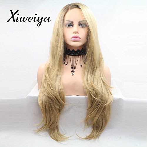 xiweiya lang Ombre Blond Perücke lang gewellt Perücke lang Lace Front Perücken Kunsthaar Lang Bonde Haar Ersatz Seite Teil Perücke langen weichen Hitzebeständige Kunstfaser für Frauen 61 cm xiweiya lang Ombre Blond Perücke lang gewellt Perücke lang Lace Front Perücken Kunsthaar Lang Bonde Haar Ersatz Seite Teil Perücke langen weichen Hitzebeständige Kunstfaser für Frauen 61 cm von xiweiya