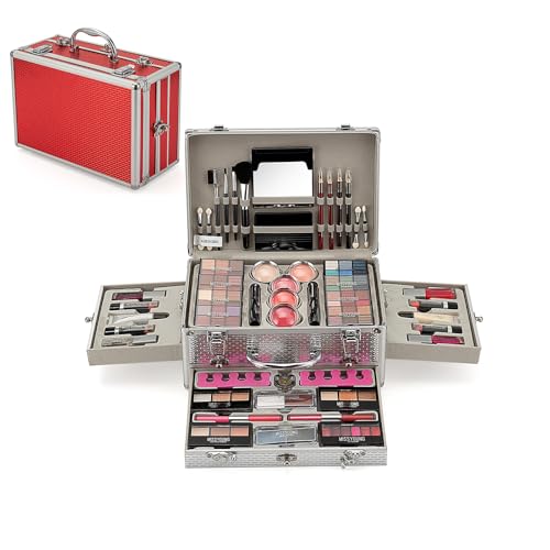 xixibuy Schminkkoffer damen, Schminke set, All In One Makeup Kit für Mädchen im Teenageralter 13-15, Make up set für frauen, Makeup set damen, COSMETICS Beauty Box(102 Farben)(Roter Kasten) von xixibuy