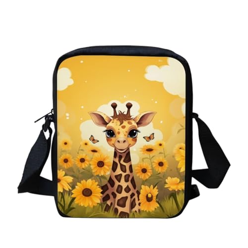 xixirimido Crossbody Phone Bags for Women Girls Small Messenger Purse, Giraffe Sonnenblume, Einheitsgröße von xixirimido