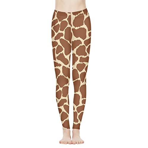 xixirimido Damen Leggings Yogahose Gym Strumpfhose Bauchkontrolle Butt Lifting Übergröße Weich Bequem, Giraffenmuster, L von xixirimido