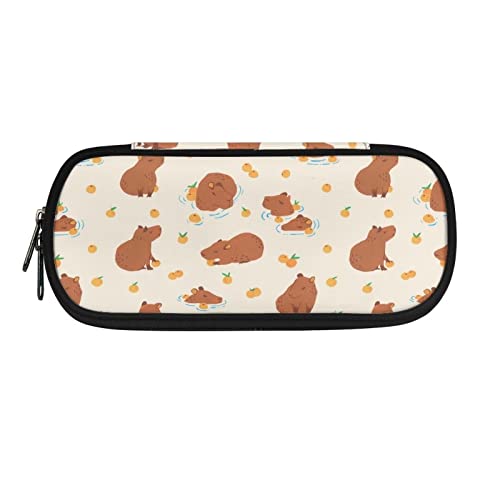 xixirimido Federmäppchen für Kinder mit robustem Reißverschluss-Stiftfach, Capybara, Einheitsgröße, Taschen-Organizer von xixirimido