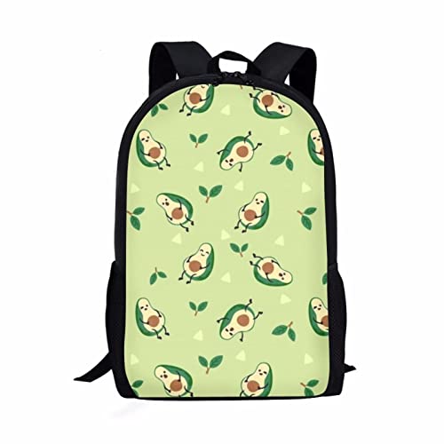 xixirimido Kinder Schulrucksack Tasche Schulterrucksack für Jungen Mädchen, avocado, Einheitsgröße, Lässiger Tagesrucksack von xixirimido