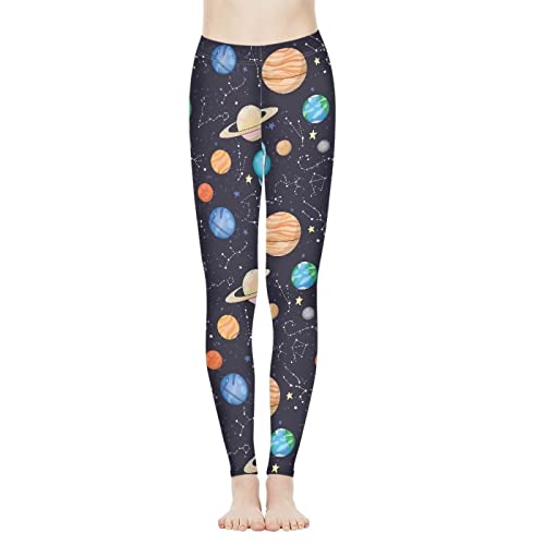 xixirimido Leggings für Damen, Übergröße, Yogahose, Fitnessstudio, Strumpfhose, Bauchkontrolle, Po, Lifting, Activewear, Universum Planet, L von xixirimido