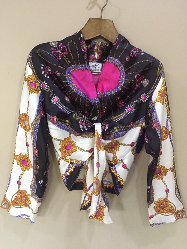 Vintage Arc En Ciel Blusen Barock Druck Made in France von xlrepublikan