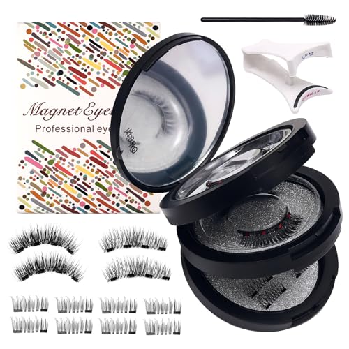 Magnetische Wimpern set xlwen Magnetische Wimpern mit Applikator Magnetwimpern ohne Eyeliner kein Kleber Magnetische Wimpern mit Applikator Ohne Kleber Wiederverwendbare von xlwen