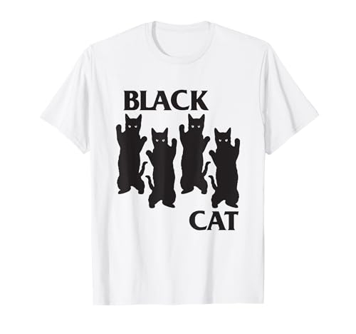 Vier Schwarze Katzen Katzenliebhaber Mama Papa lustig T-Shirt Vier Schwarze Katzen Katzenliebhaber Mama Papa lustig T-Shirt von xmas store