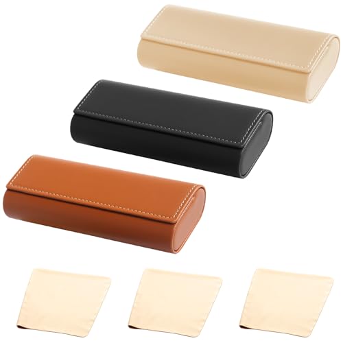 xnnmzhao Brillenetui Hardcase Leder Metall, 3 Stück Brillenetui Sonnenbrille mit Magnetverschluss Hardcase Brillenetui Box, Tragbares Brillen Sonnenbrillen Etui für Meisten Brillen xnnmzhao Brillenetui Hardcase Leder Metall, 3 Stück Brillenetui Sonnenbrille mit Magnetverschluss Hardcase Brillenetui Box, Tragbares Brillen Sonnenbrillen Etui für Meisten Brillen von xnnmzhao