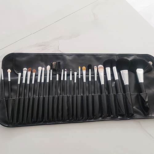 DSHGDJF 24-teiliges Make-up-Pinsel-Set Vollständiger Satz superweicher Lidschattenpinsel High-End-Profi-Make-up-Künstler-Wolle (Color : Black With Bag2) von xnvdojt